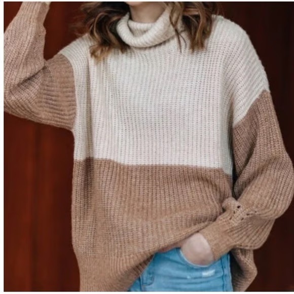 American Eagle Outfitters Sweaters - AE Colorblock Turtleneck Sweater